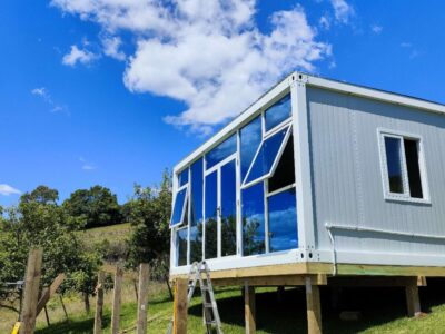 LARGE CABIN 6 x 4 m Glass Wall X