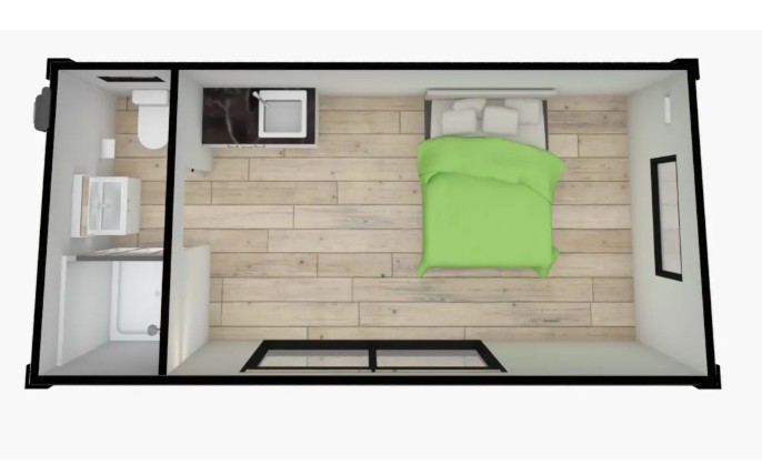 6.2m x 3.1 Kitchenette Studio Pod